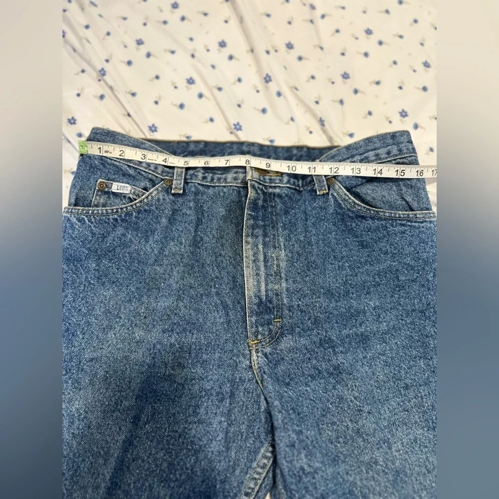 Vintage 80’s Lee Jeans Mens 34x28 Acid Wash Baggy Relaxed Fit Tapered